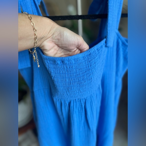 SEDGE Gauze Maxi Wendy Dress in Indigo Blue - Picture 5 of 8